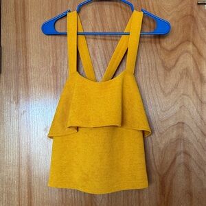 Yellow Sleeveless Layered Top